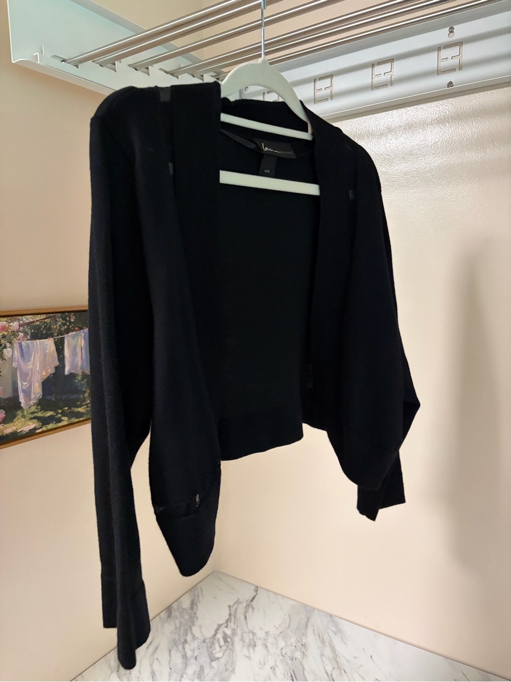 NWOT Lane Bryant Black Open-Front Draped Cardigan 14/16